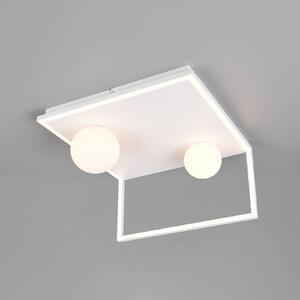 Trio Lighting Plafoniera a LED Arola, dimmerabile, Bianco / Opale, Soggiorno / Sala da pranzo, Metallo, Moderno, Plafoniera LED