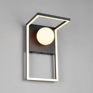 Trio Lighting Applique da parete Arola, dimmerabile, Nero, Soggiorno / Sala da pranzo, Metallo, Moderno, Applique