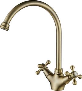 AquaTrimo Rubinetto da cucina nostalgico Windsor con bocca rotonda, bronzo 21WS7652BN