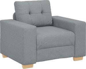 Poltrona Grigio Chiaro 100x78x80 cm in Tessuto