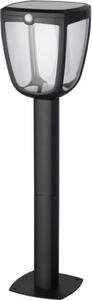Sylvania Gizmo Solar Bollard Lantern, illuminazione esterna a pavimento, nero, acrilonitrile butadiene stirene (ABS), alluminio, IP54, garage, III