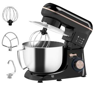 Impastatrice Planetaria da 4.5L a 6 Velocità 35x22x29 cm Ciotola in Acciaio Inox Nero