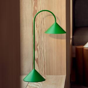 FRANDSEN Lampada da tavolo LED ricaricabile Grasp, verde, altezza 47 cm dimmerabile, Verde, Metallo, Design