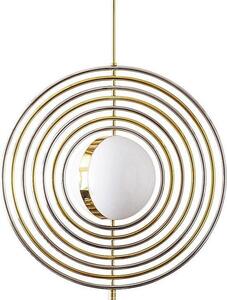 Esclusivo lampadario di design Jonathan Adler "Electrum Kinetic Chandelier" in ottone e nichel, dimmerabile, modernista