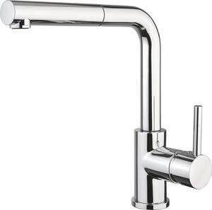 Rubinetto da cucina Solido Trenta5 - Mix/35D3 resistente alla pressione, cromo - bocca girevole ed estraibile, raccordi flessibili, dischi ceramici di lunga durata, raggio d'azione girevole a 360°, 1 pezzo