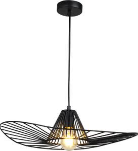 Lampada a sospensione ABANO nera 1xE27x20W in metallo, dimensioni: 120x50x50 cm, IP20, Polux