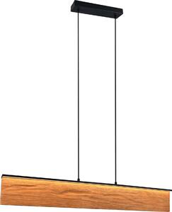 Lampada a sospensione LED, legno, touch dimmer, regolabile in altezza, L 110 cm