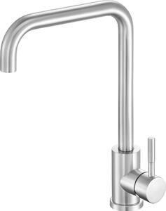 Rubinetto da cucina Steely, cromo 360°, 35 cm, rubinetto acqua, rubinetto lavello
