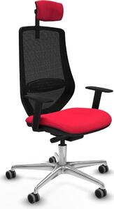 Sedia da ufficio Piqueras y Crespo modello D086G2W, colore rosso