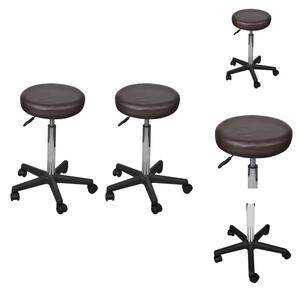 VidaXL Sgabello da ufficio 2 pz. Marrone 35,5x84 cm in Pelle finta - Sedie da ufficio