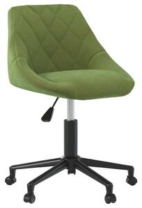 VidaXL Sedia da ufficio girevole in velluto verde chiaro