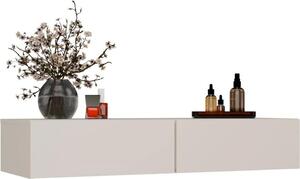 BDW, toletta a muro, 110×40×20 cm, con 2 cassetti, MIKA, cashmere