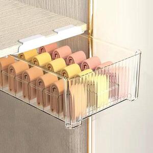 Organizer per calze - Armadio portaoggetti - Cassetto trasparente - Spogliatoio a 18 ante - Acciaio bianco