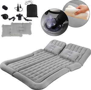 Aopunly auto aria letto gonfiabile auto aria materasso addensato con pompa d'aria 12V per il campeggio, viaggio 178 x 126 x 13cm grigio