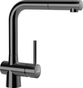 Schock Miscelatore Cucina Laios Con Doccetta Estraibile Gun Metal 360°
