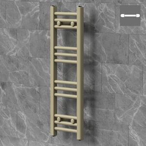 Asciugamani radiante LuxeBath Sahara, 300x800 mm, beige, con attacco laterale, asciugamani radiante a pannello, porta asciugamani radiante da parete per bagno