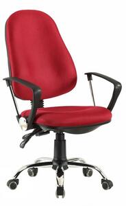 Sedia da ufficio Casa Dolce BOBI, 60x60x100-110 cm, tessuto, regolabile in altezza, rosso