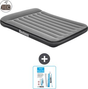 Materasso gonfiabile Bestway - Letto alla francese - 137 x 191 x 30 cm - Grigio - Accessori inclusi