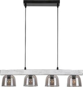 Rabalux 3120 lampada a sospensione 4 spot Cardamomo, E14 legno, marrone-nero-grigio, Moderno