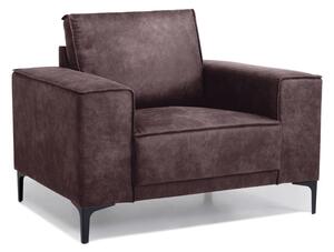 Poltrona in similpelle marrone scuro Copenhagen - Scandic