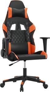 Sedia da Gaming Nero e Arancione in Pelle finta