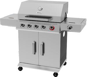Barbecue a gas 19 kW, 4+1 bruciatori, acciaio inox 70x45x55 cm