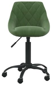 VidaXL Sedia da ufficio in velluto verde scuro