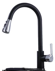 Rubinetto da cucina, design estraibile, superficie nichelata, cf04043KC