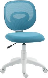 Sedia da ufficio Fortuna Lai Sedia da scrivania ergonomica con schienale a forma di C, regolabile in altezza Blu