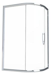 Box doccia quadrante scorrevole Namara 80 x 80 cm, H 195 cm in vetro, spessore 8 mm trasparente cromato