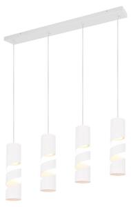 Lampada a sospensione STREAM bianca 4xGU10x10W in metallo, dimensioni: 150x80x9 cm, IP20, Trio