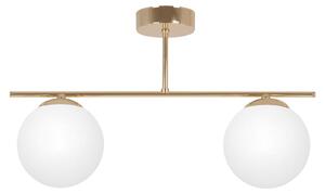 Lampada a sospensione REA oro-bianca 2xE14x15W in vetro, dimensioni: 28x51x14 cm, IP20, Kaja