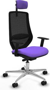 Sedia da ufficio Piqueras y Crespo modello D086N2W, colore lilla