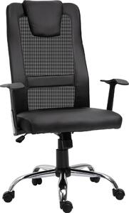 Sedia da ufficio ergonomica Fortuna Lai regolabile in altezza con funzione oscillante e braccioli fino a 120 kg in nero per lavorare comodamente