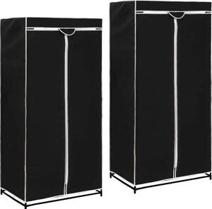 VidaXL Armadio 2 pezzi nero 75×50×160 cm - Armadio - Armadi - Armadio - Armadi