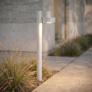 Lampione a LED Lucande Elune, grigio chiaro, IP44, altezza 77 cm Elune, Alluminio / Grigio / Zincato, Alluminio, Moderno