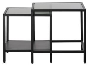 Tavolini portaoggetti in vetro in set di 2 pezzi 50x50 cm Bronco - Unique Furniture