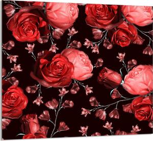PIATTO IN VETRO PER CUCINA 65x60 Roses