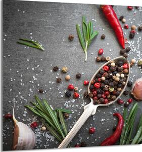 PIATTO IN VETRO PER CUCINA 60x65 Spezie