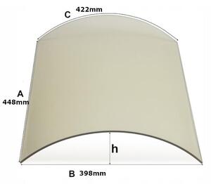 Vetro per caminetto Curvo | per caminetto Hark Avenso | 448 x 398 x 422 mm Vetro per stufa Vetro per stufa resistente alla temperatura fino a 800 °C | 44,8x39,8x42,2 cm