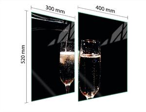 Piatto Di Protezione In Vetro Per Il Cuore 70X52 Vino