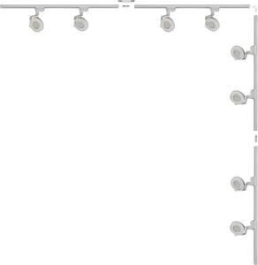 Barra luminosa L 2x2m bianca con faretti monofase 3591 Zuma Line
