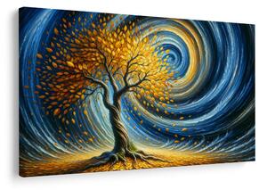 Quadro su tela – Albero della vita nel cielo vorticoso