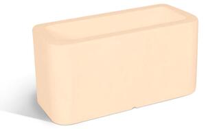 Vaso, in polietilene Modello BLOG Dimensioni 35x70xh35 cm ideale x l'esterno si pu� piantumare direttamente al suo interno dotato di foro di scolo colore Crema