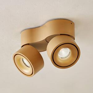 Arcchio Faretto da soffitto LED Rotari, marrone, a 2 luci, 8,9W Rotari Arcchio, dimmerabile, Marrone / Ruggine, Corridoio, Alluminio, Moderno