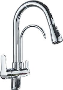 Rubinetto da cucina, bocca estraibile, attacco acqua calda e fredda, cromo A