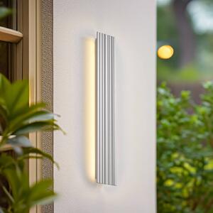 Applique da esterni a LED Melira Lucande, Alluminio / Grigio / Zincato, Alluminio, Moderno, Applique LED da esterni