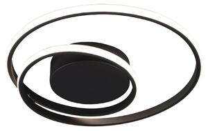 Plafoniera LED - nero - bianco - Ø 39 cm - metallo - plastica - dimmerabile