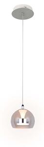 Lampada a sospensione LED, colore cromo, interruttore-dimmer, CCT, H 150 cm