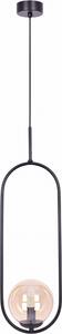 Lampada a sospensione VENTA nero-ambra 1xE14x40W vetro, dimensioni: 100x18,5x14 cm IP20 Kaja